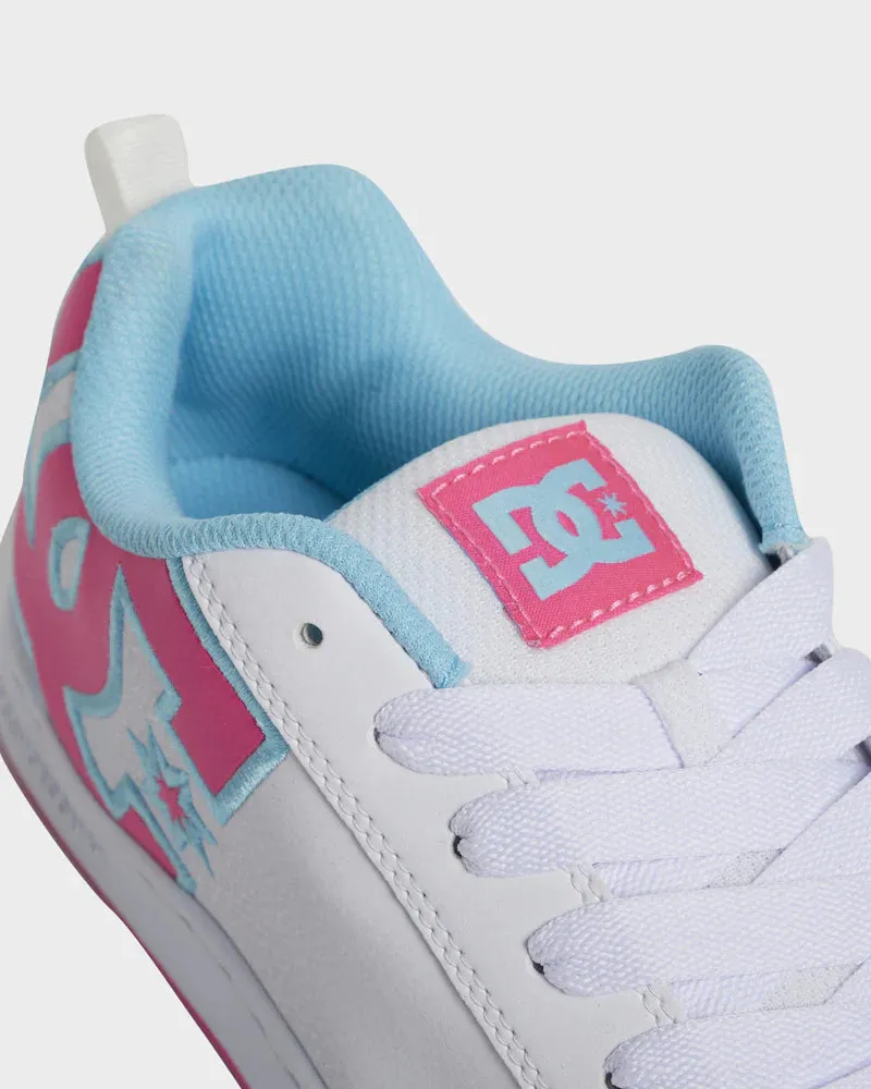 DC Court Graffik - White/Crazy Pink/Blue
