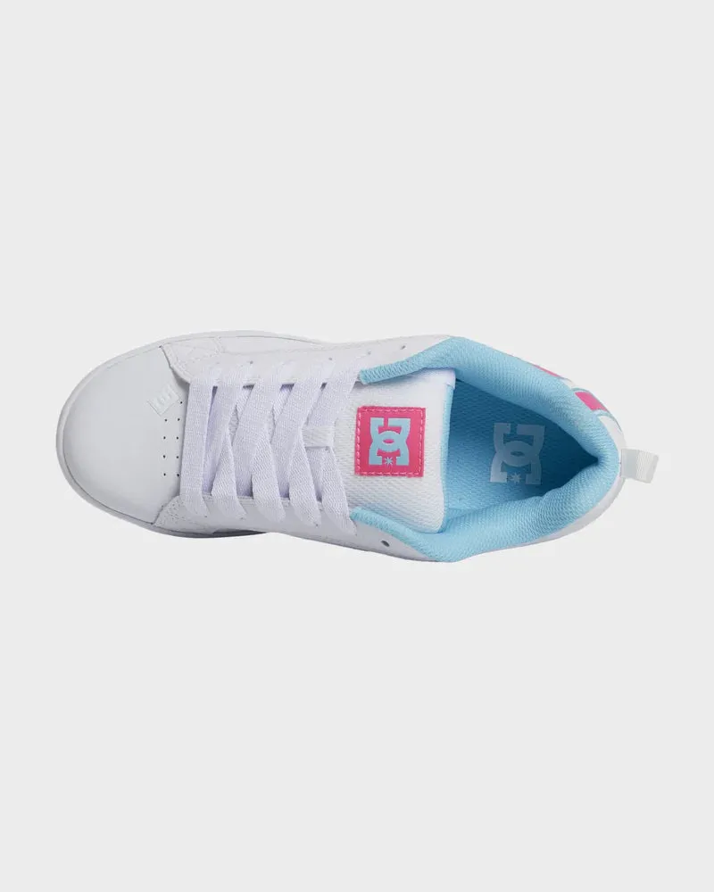 DC Court Graffik - White/Crazy Pink/Blue