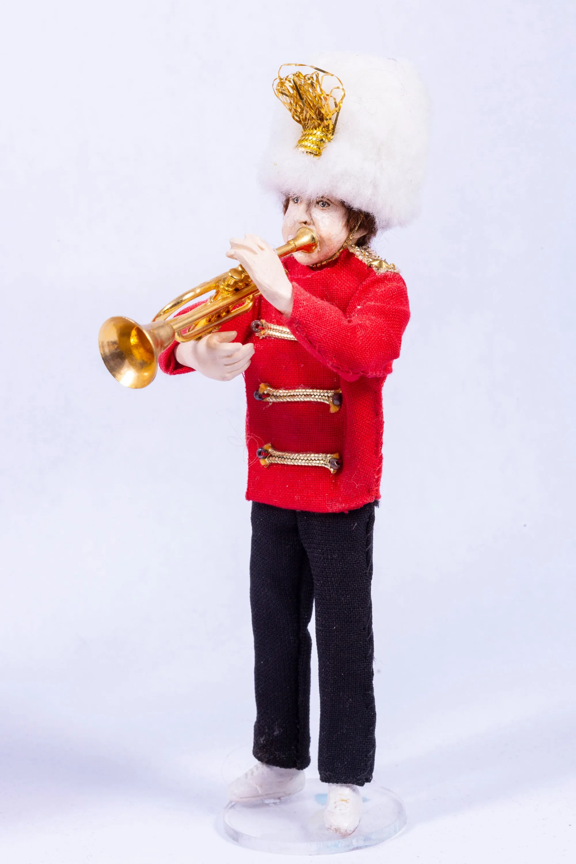 Dollhouse Miniature  ~ Four Hand Sculpted Marching Band Dolls - From Ursula Sauerberg Estate