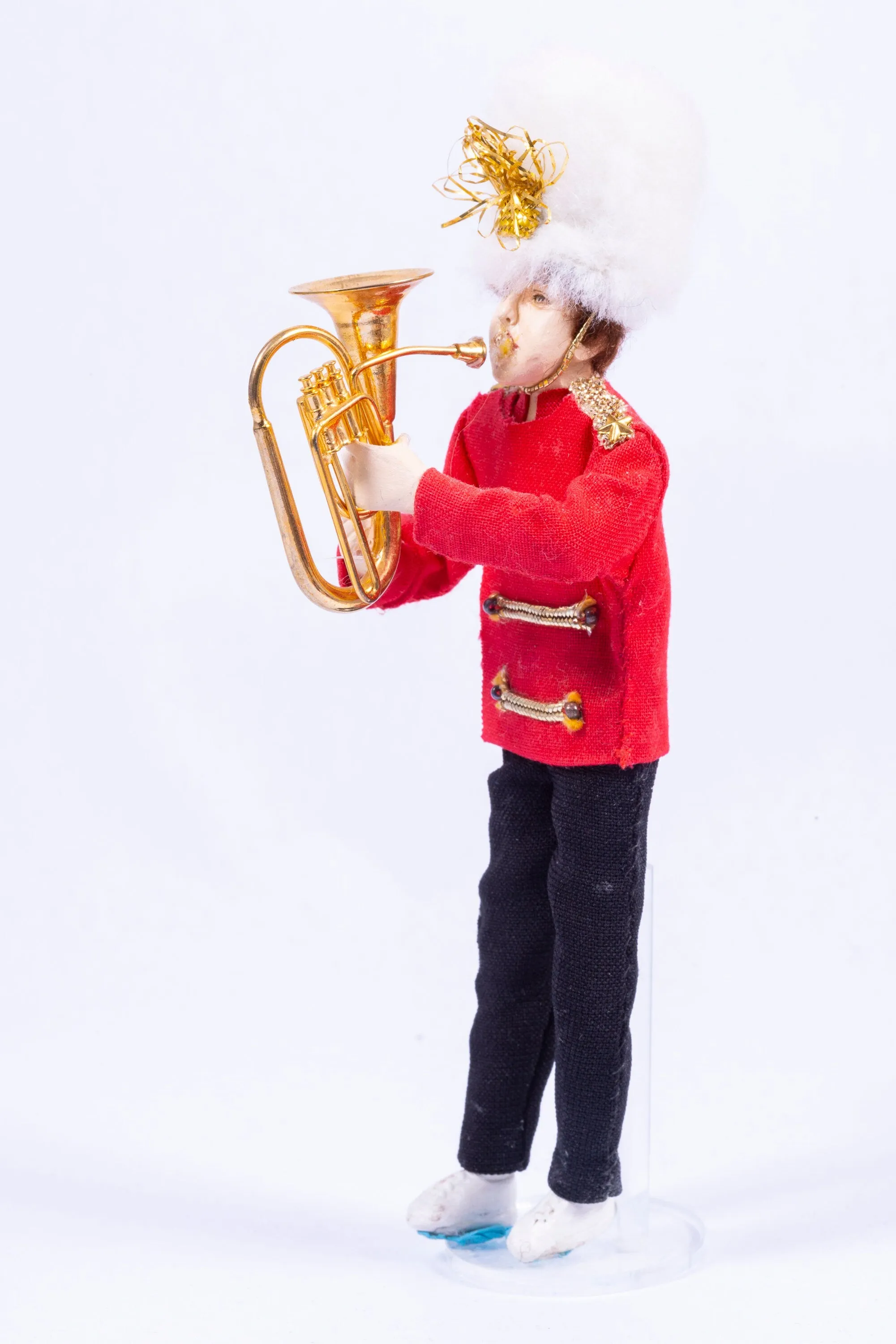 Dollhouse Miniature  ~ Four Hand Sculpted Marching Band Dolls - From Ursula Sauerberg Estate