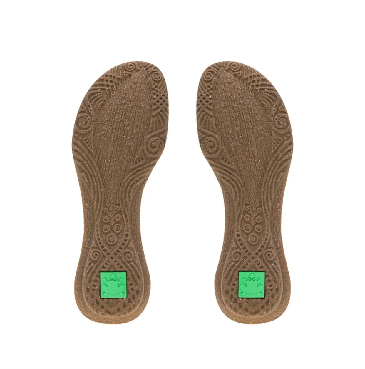 El Naturalista 5063 Wood Light Tan Flats Sandals Made In Spain