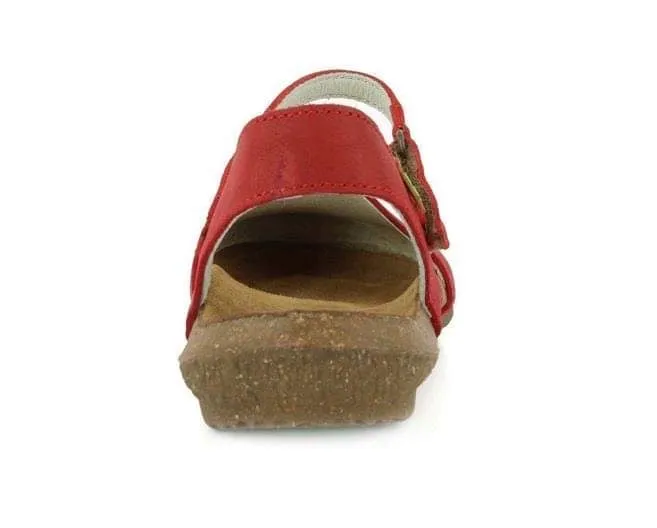El Naturalista N412 Tibet Red Flats Sandals Made In Spain
