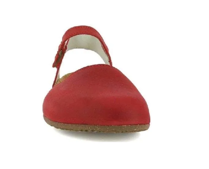 El Naturalista N412 Tibet Red Flats Sandals Made In Spain