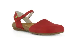 El Naturalista N412 Tibet Red Flats Sandals Made In Spain