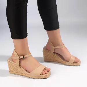 elegent women rocky sandal/ beige/ made in turkey -7780