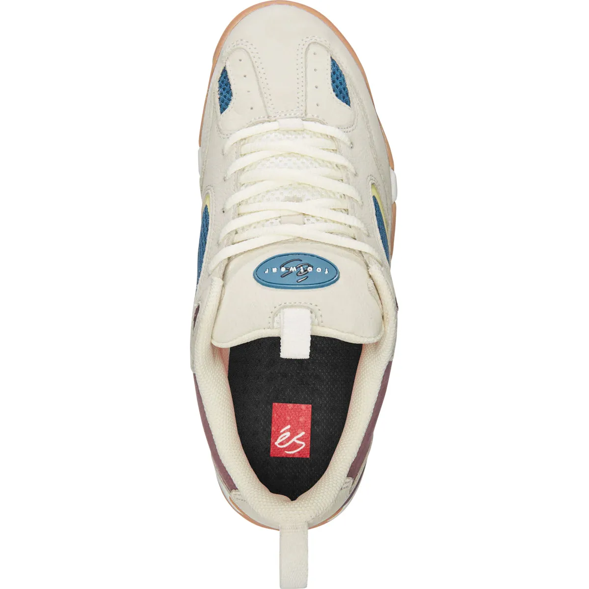 eS Quattro Plus Skateboard Shoe - White/Blue/Gum