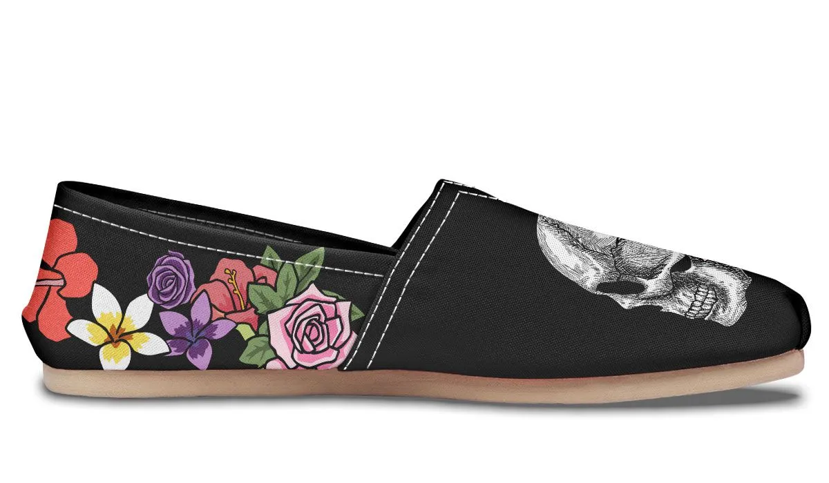 Floral Anatomy Skull Casual Shoes