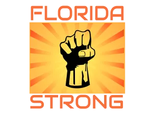 Florida Strong 3"x 3" Die-Cut Durable and Weatherproof Vinyl Stickers With a Matte Finish