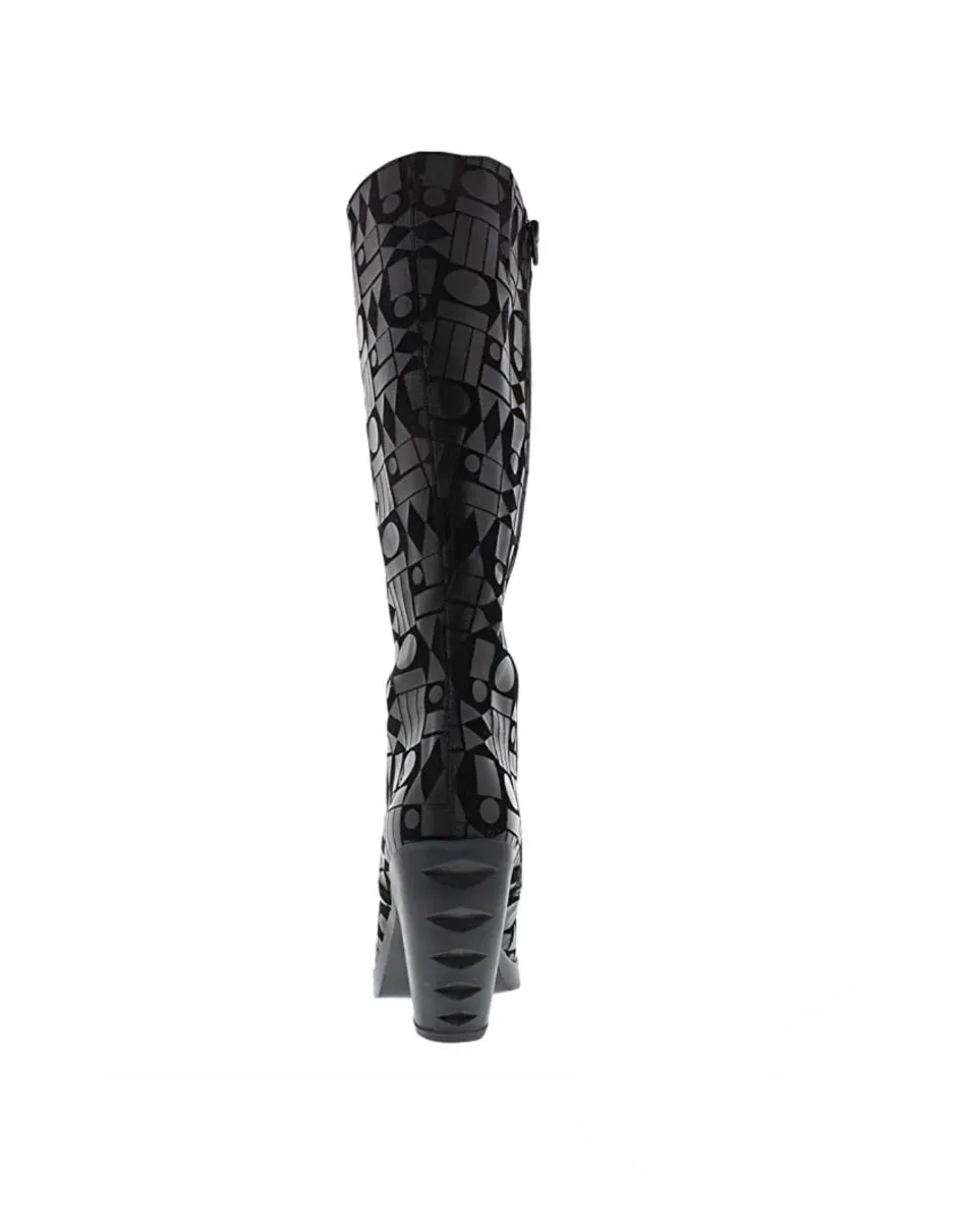 Fly London Magg Black Knee High Zip Made In Portugal