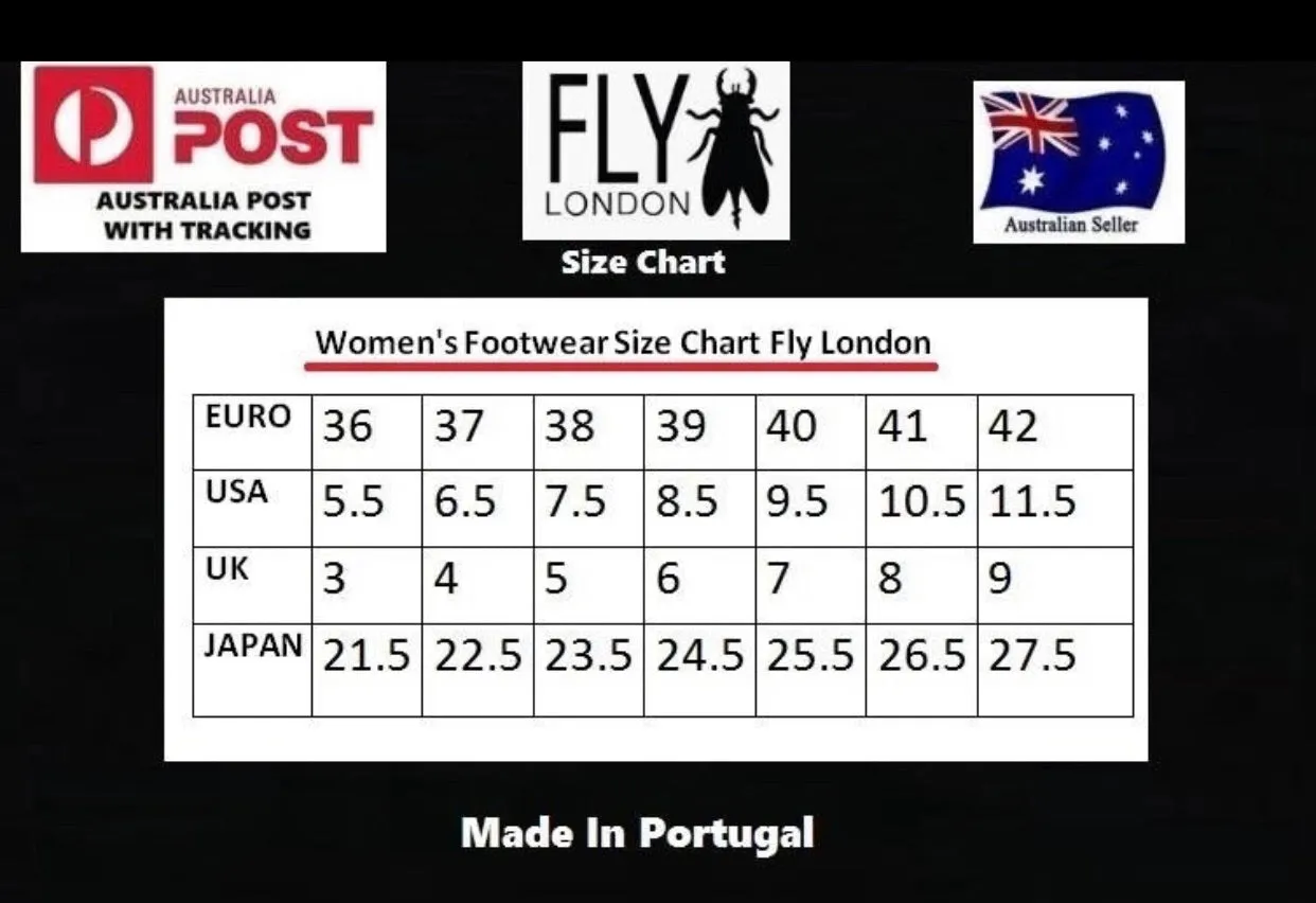 Fly London Magg Black Knee High Zip Made In Portugal
