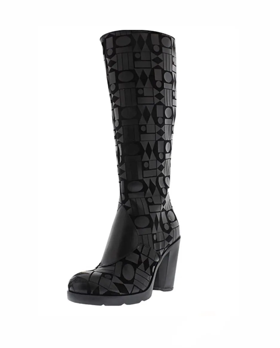 Fly London Magg Black Knee High Zip Made In Portugal