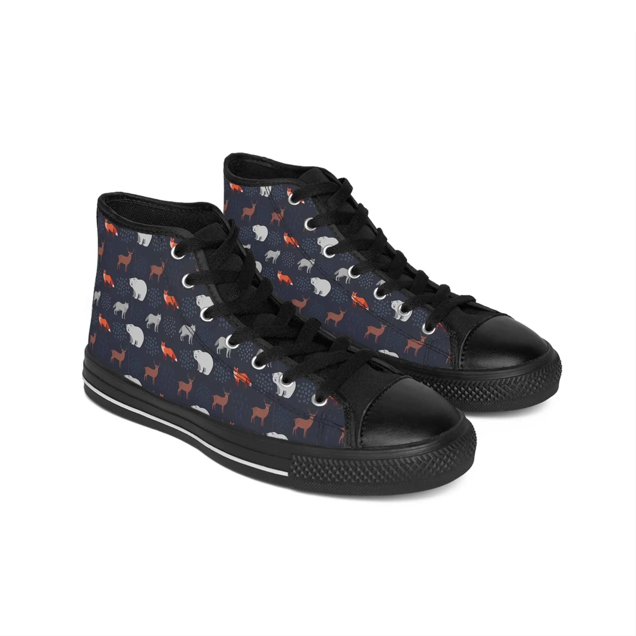 Fox Wolf Bear Deer Women's Classic Sneakers