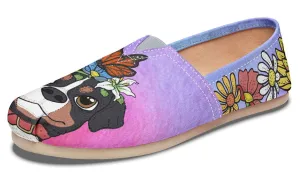 Fun Floral Bernese Mountain Casual Shoes