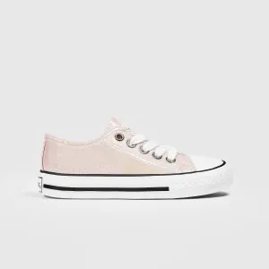 Girl's Pink Iridescent Sneakers