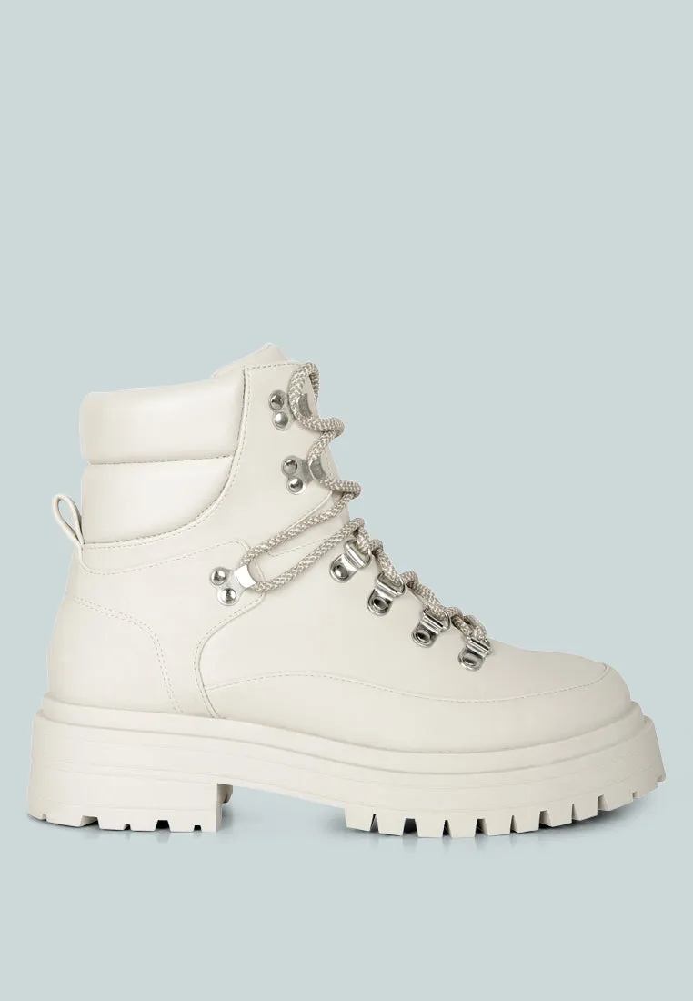 goliath lace up chunky biker boots by London Rag