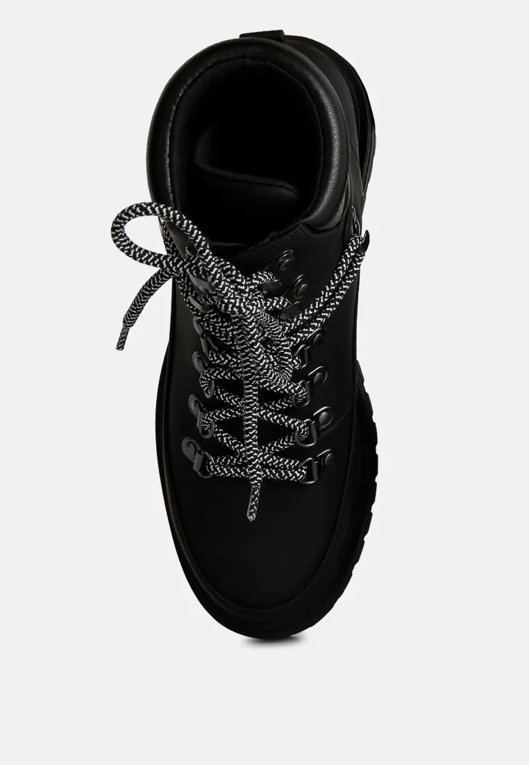 goliath lace up chunky biker boots by London Rag