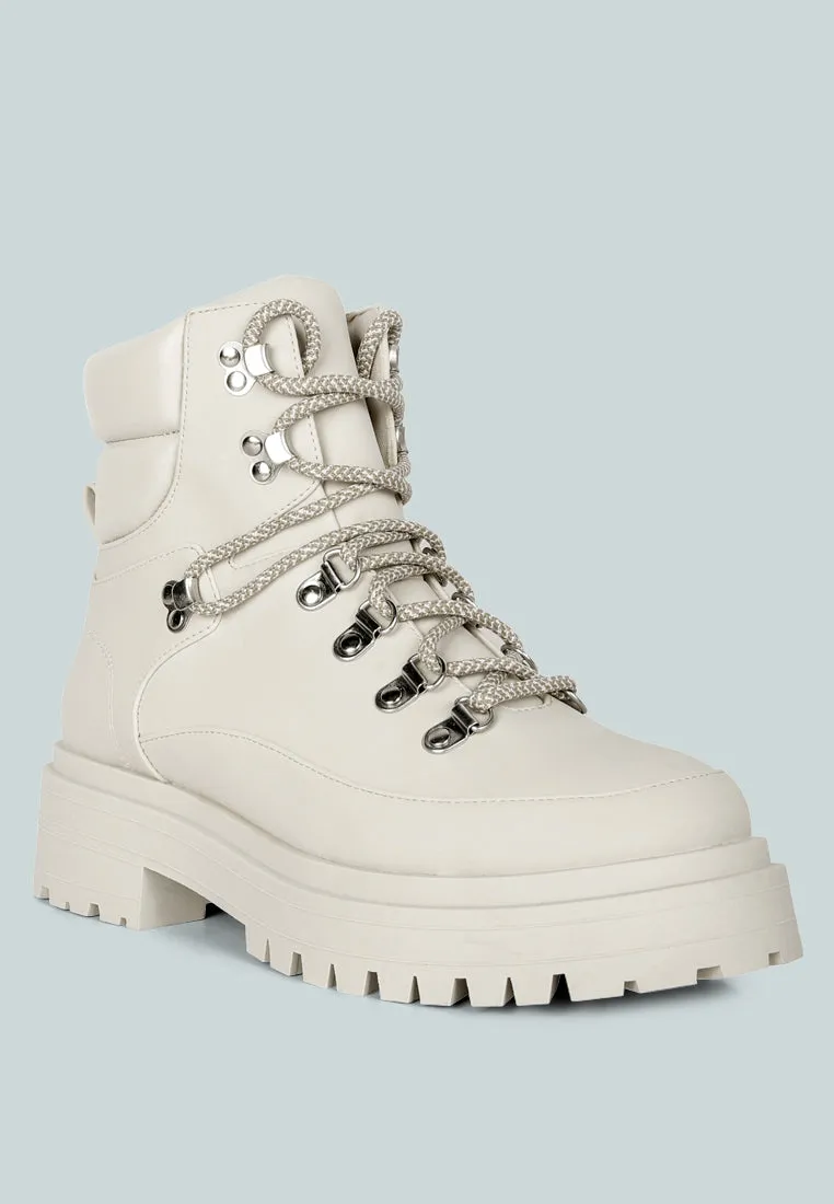 goliath lace up chunky biker boots by London Rag