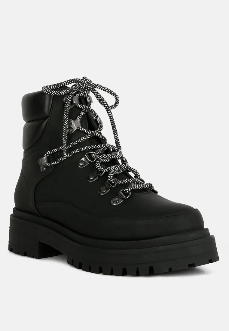 goliath lace up chunky biker boots by London Rag