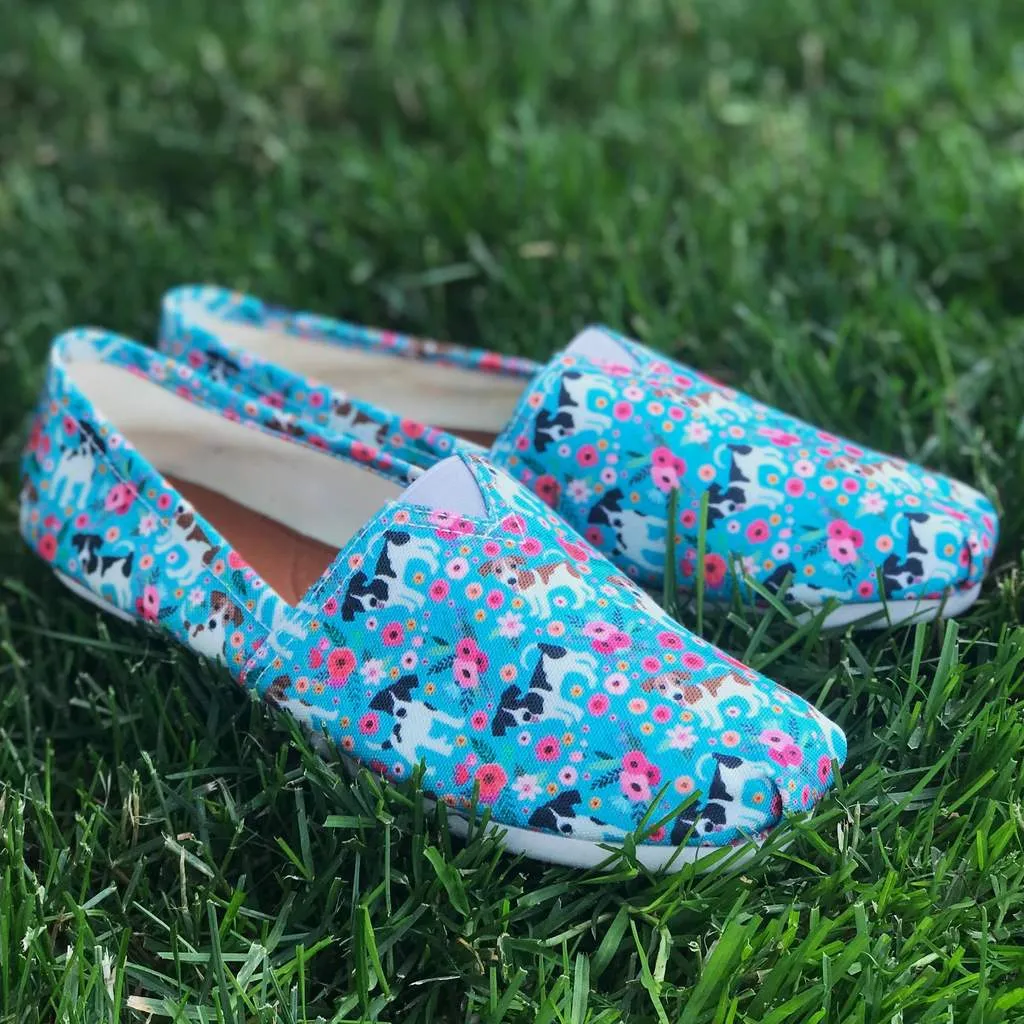 Jack Russell Flower Casual Shoes