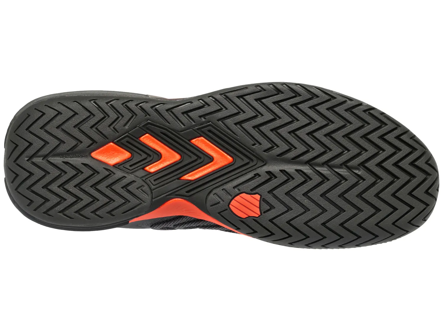 K-Swiss Men's M Ultrashot 3 Tennis Shoes in Asphalt/Jet Black/Spicy Orange