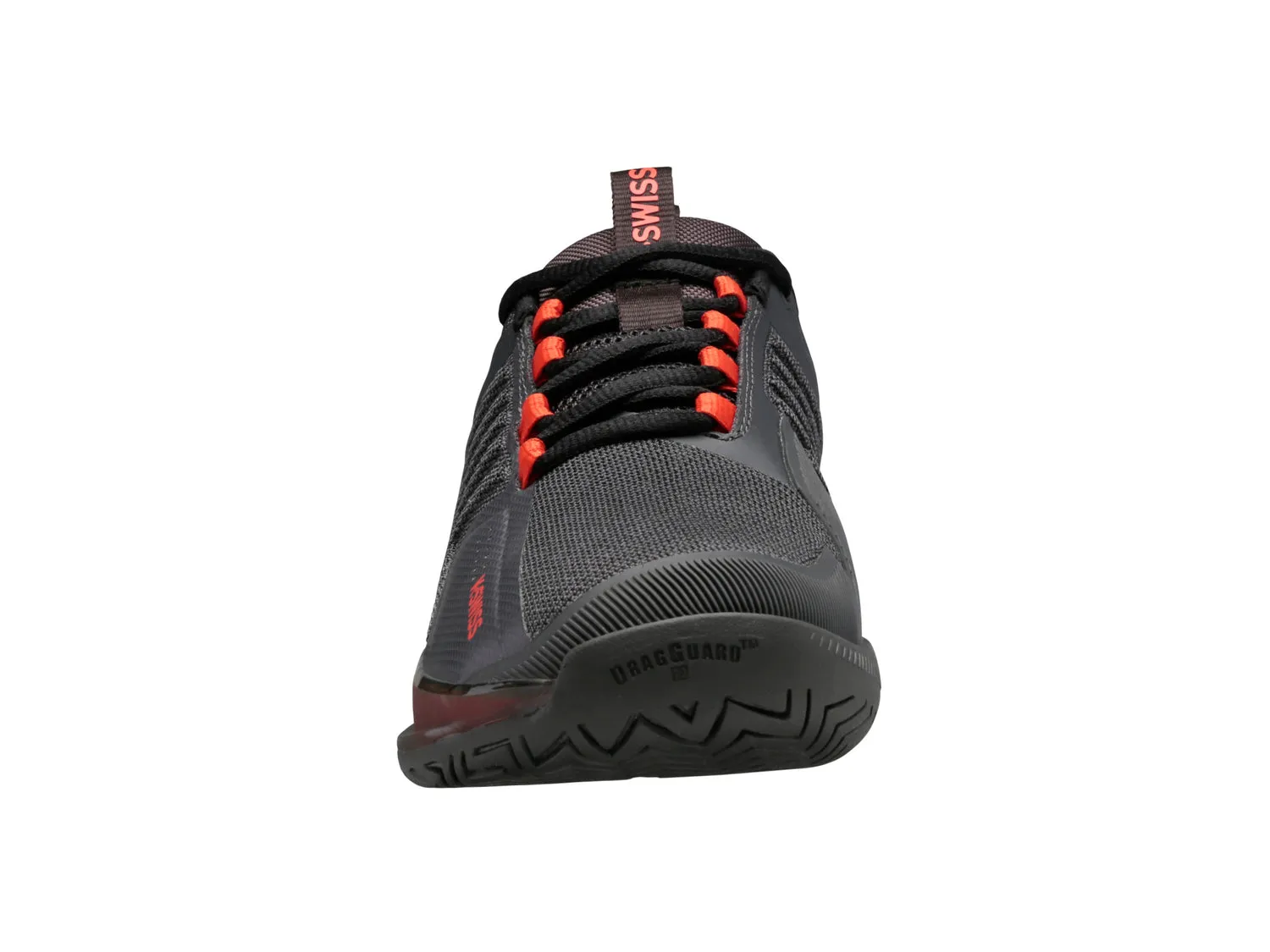 K-Swiss Men's M Ultrashot 3 Tennis Shoes in Asphalt/Jet Black/Spicy Orange