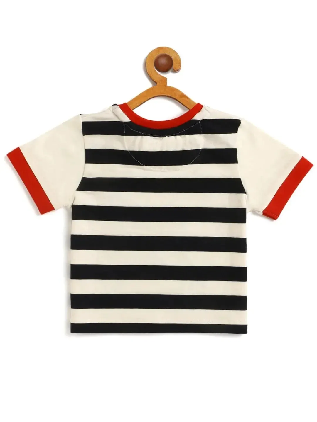 Kids White Aeroplane Applique T-shirt