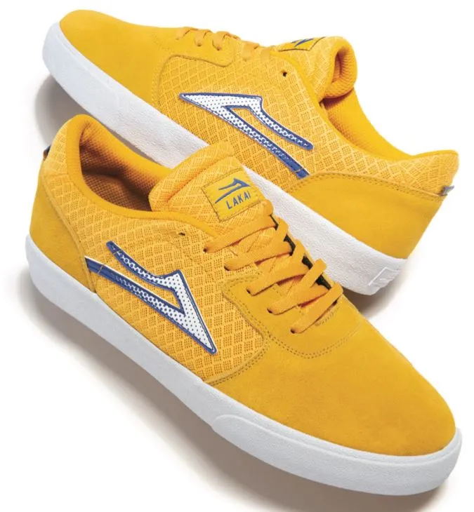 Lakai Cardiff Skate Shoes - Gold/Blue