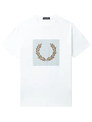 logo-flocked cotton T-shirt