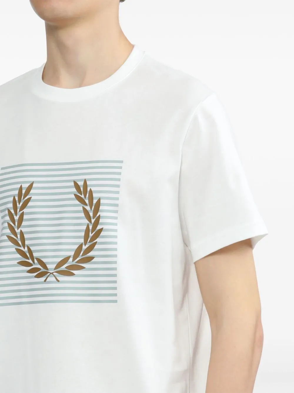 logo-flocked cotton T-shirt