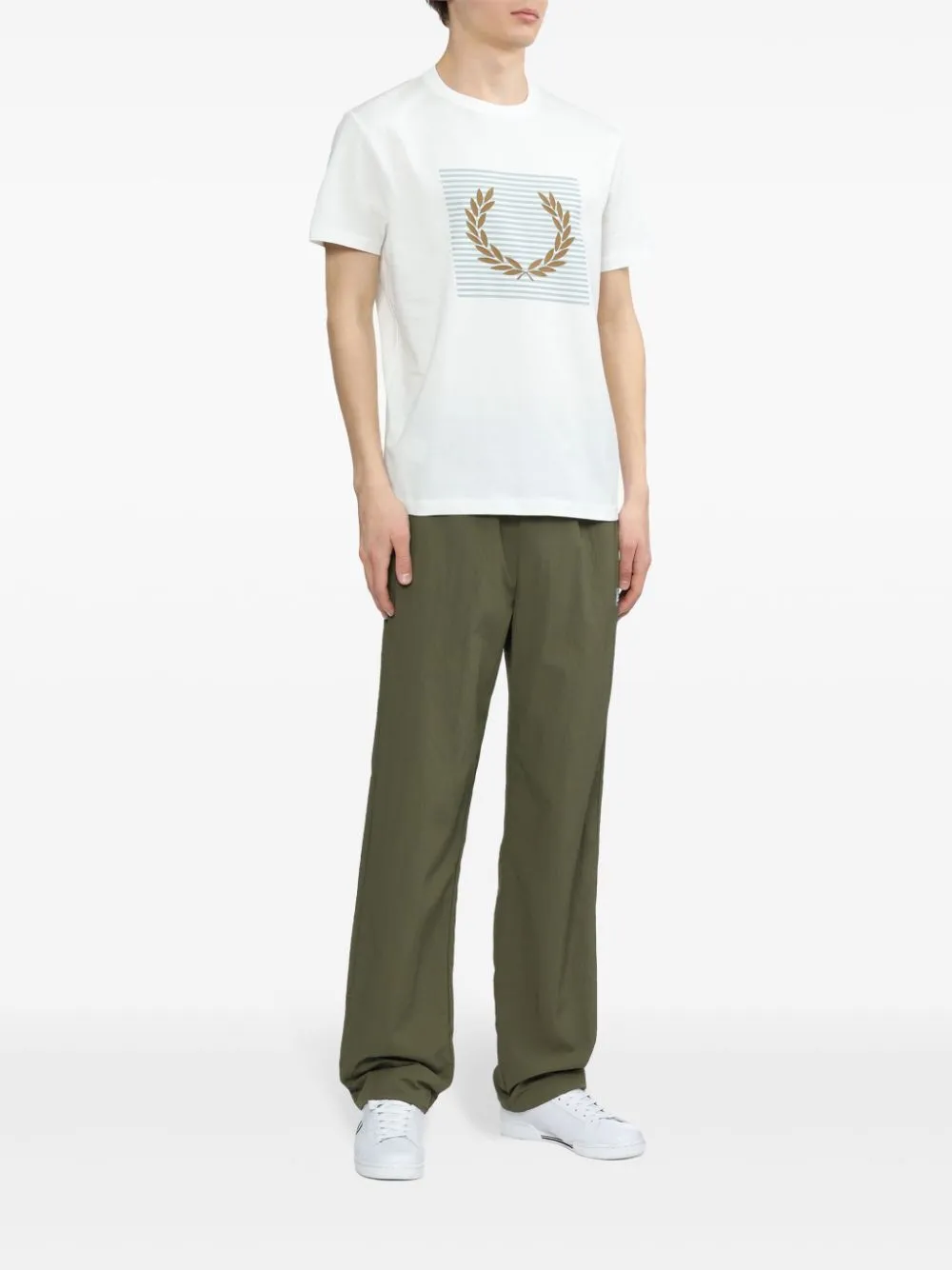 logo-flocked cotton T-shirt