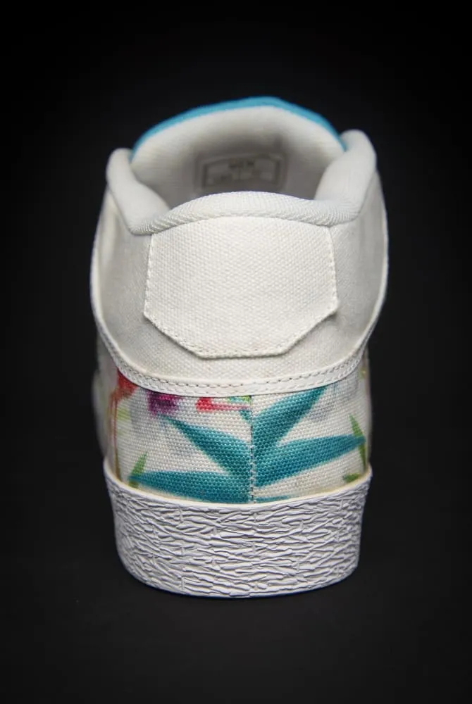 Loyalty Flamingo Watercolor Canvas Mid Top Ladies Sneaker