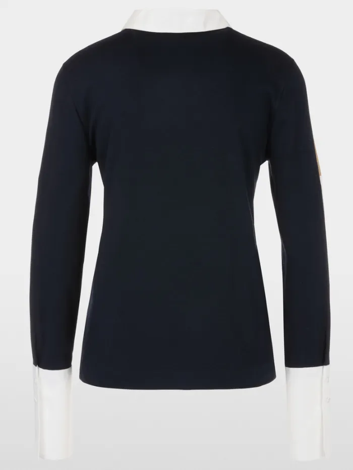 Marc Cain Sports Women's Polo Shirt Top With Colour Blocking YS 53.11 J55 COL 394