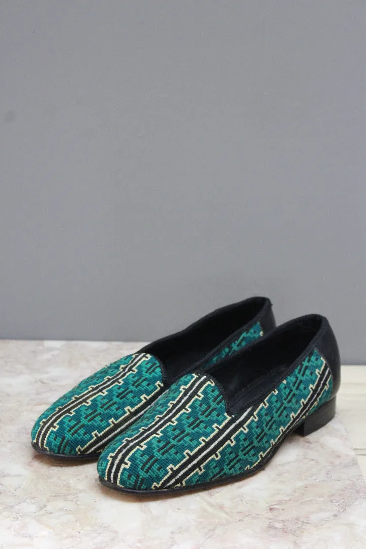Mens Hand Made Tapestry Slippers
