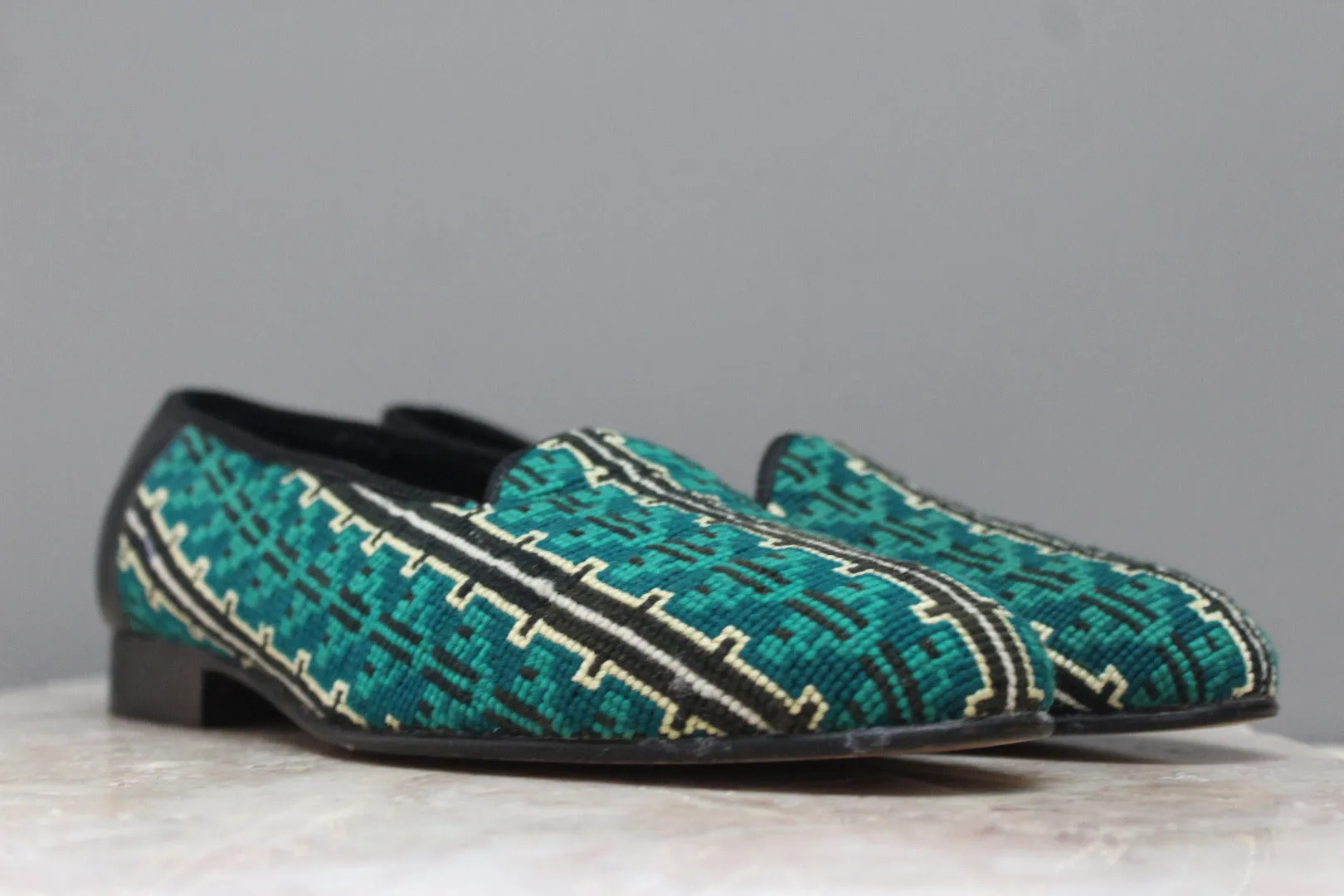 Mens Hand Made Tapestry Slippers