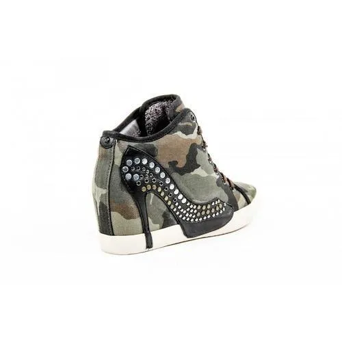 Multicolor 38 EUR - 8 US Olo Womens High Sneaker 71N10 71 GRETA CANVAS PATCH ROCK