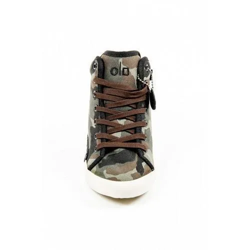 Multicolor 38 EUR - 8 US Olo Womens High Sneaker 71N10 71 GRETA CANVAS PATCH ROCK