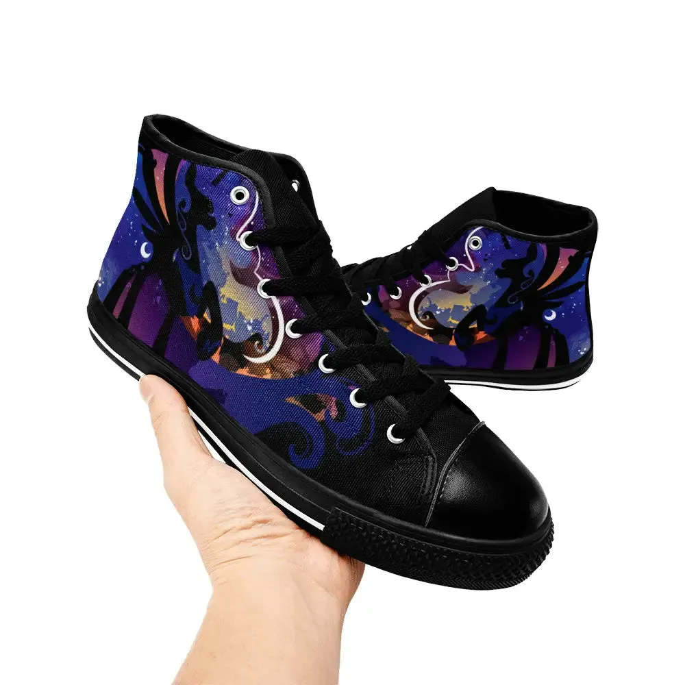 My Little Pony Friendship Is Magic Princess Luna Shoes High Top Sneakers for Kids and Adults