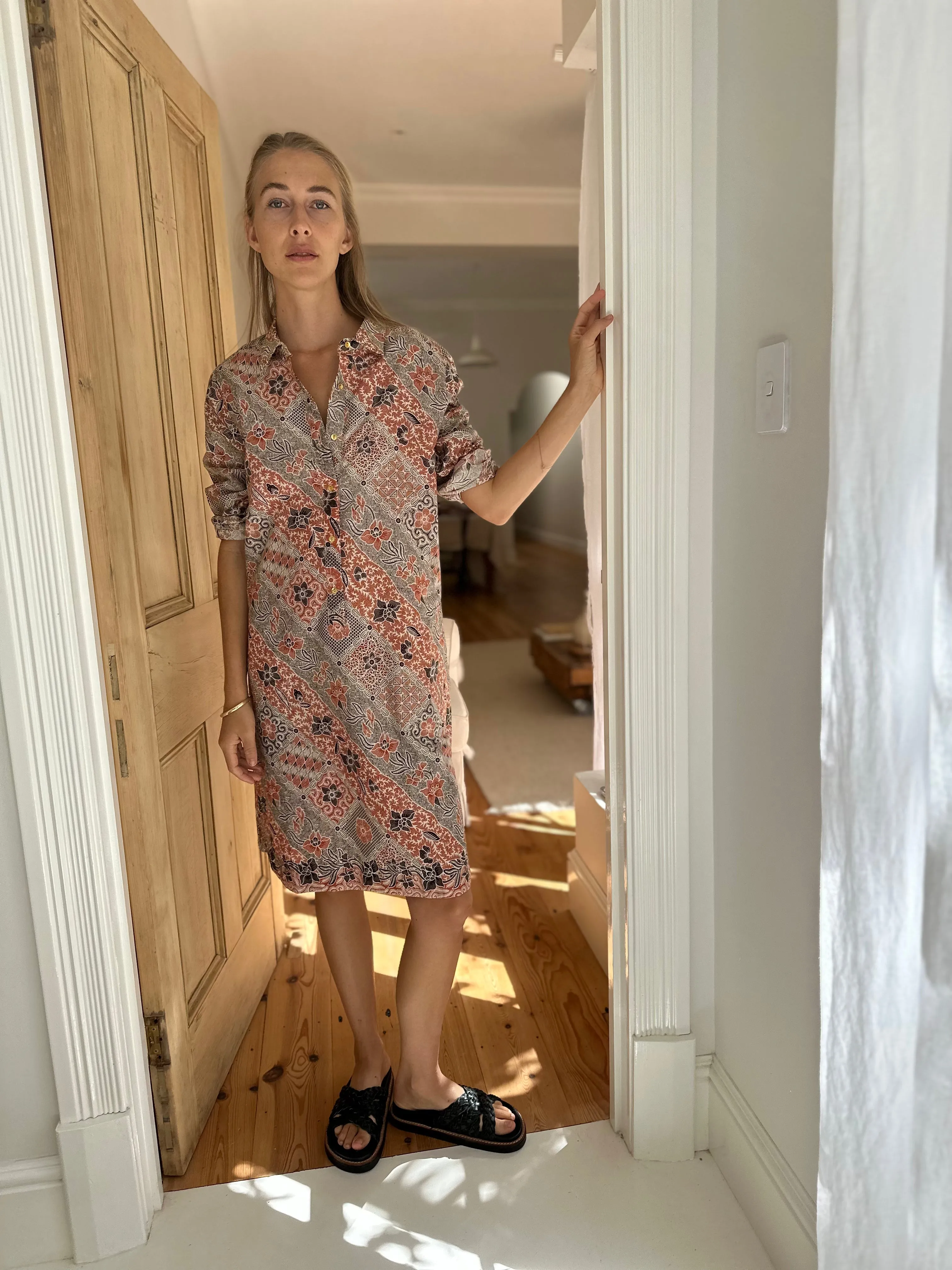 New Yorker Dress in brown batik
