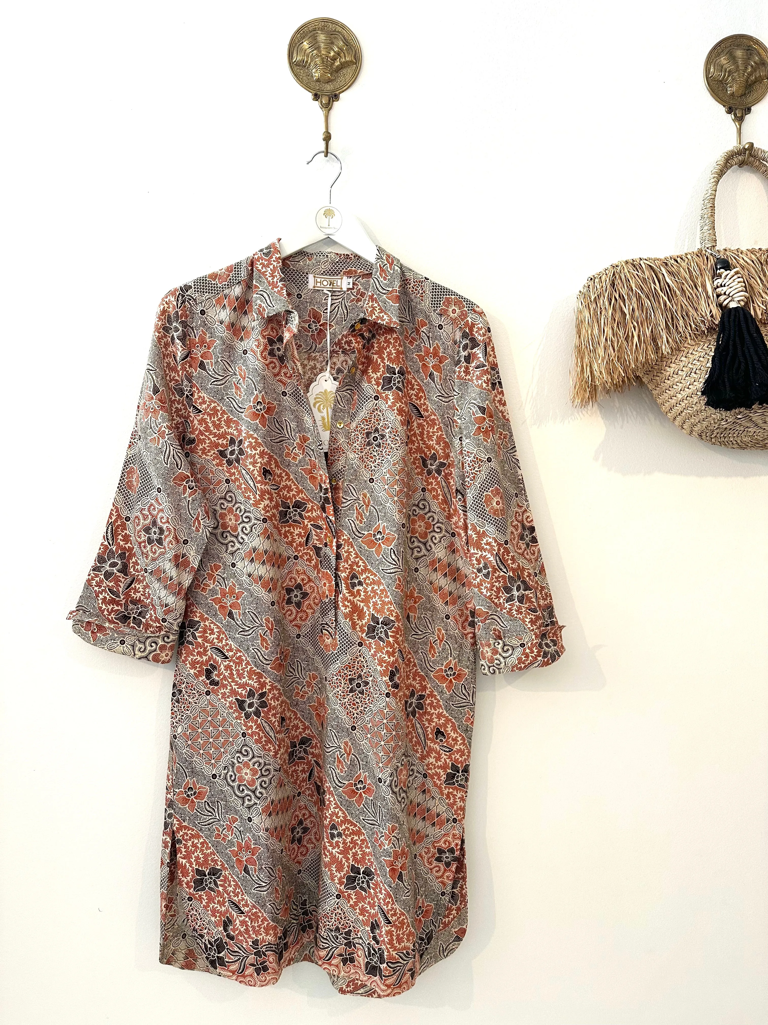 New Yorker Dress in brown batik