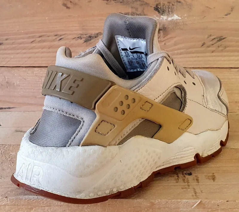 Nike Air Huarache Low Textile Trainers UK5/US7.5/EU38.5 683818-102 Oatmeal/White