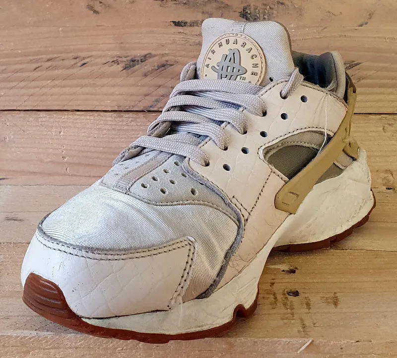 Nike Air Huarache Low Textile Trainers UK5/US7.5/EU38.5 683818-102 Oatmeal/White