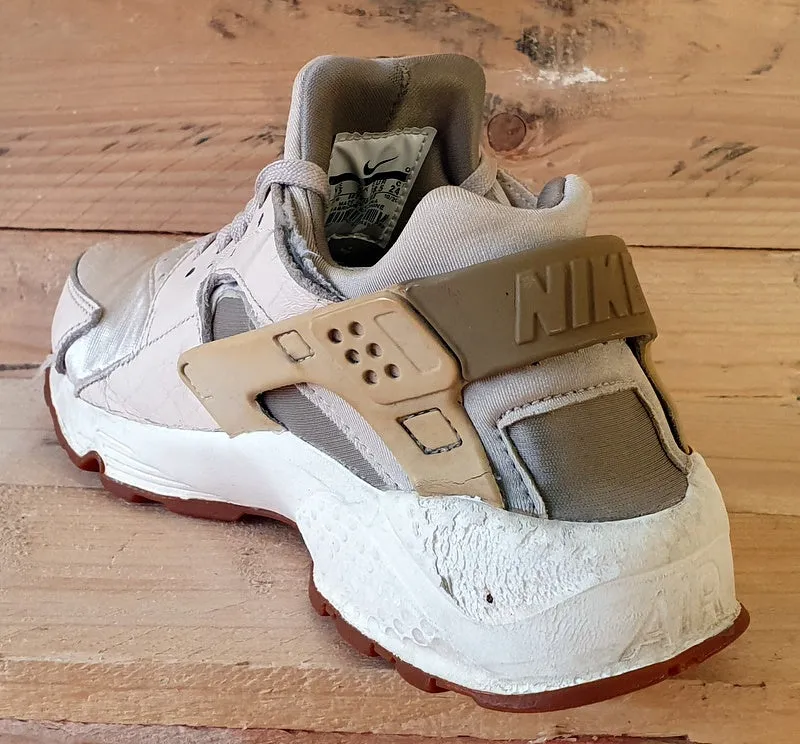 Nike Air Huarache Low Textile Trainers UK5/US7.5/EU38.5 683818-102 Oatmeal/White