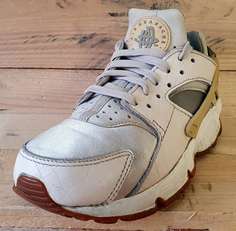Nike Air Huarache Low Textile Trainers UK5/US7.5/EU38.5 683818-102 Oatmeal/White
