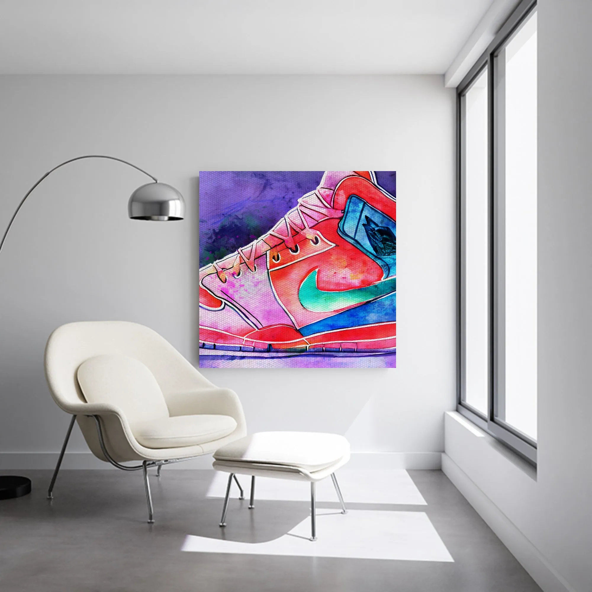 Nike Jordans Red Wall Art  | Lisa Jaye Art Designs