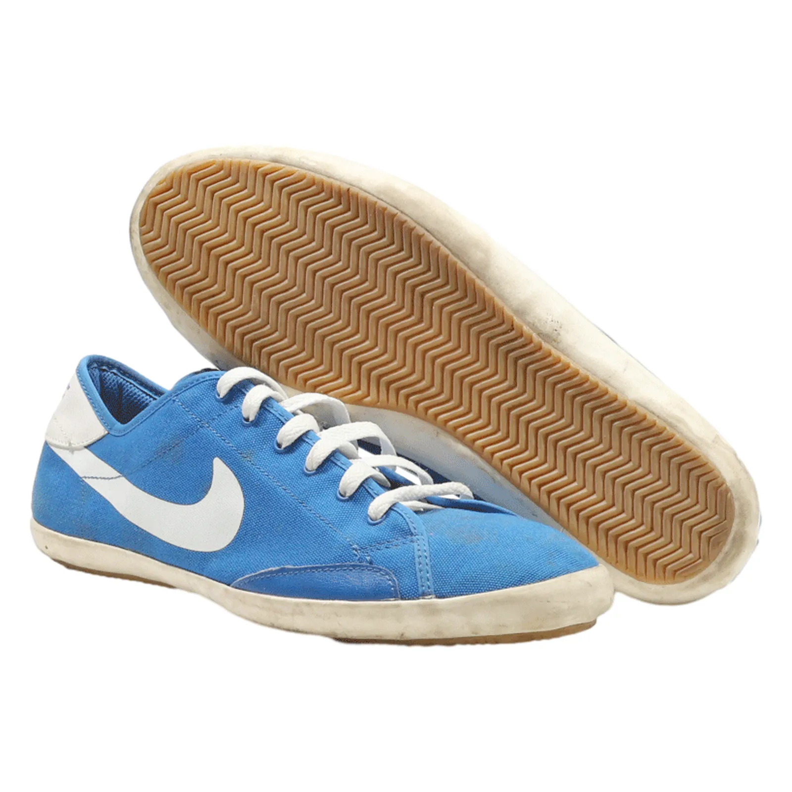 NIKE Low Top Trainers Blue Canvas Mens UK 9