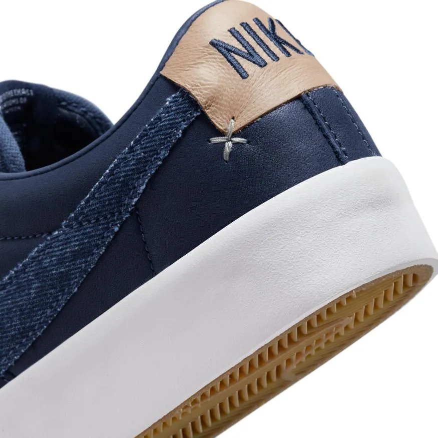 Nike SB Blazer Low Pro GT Premium Skateboard Shoe - Midnight Navy/Midnight Navy-White