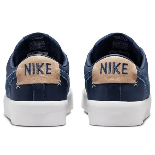 Nike SB Blazer Low Pro GT Premium Skateboard Shoe - Midnight Navy/Midnight Navy-White