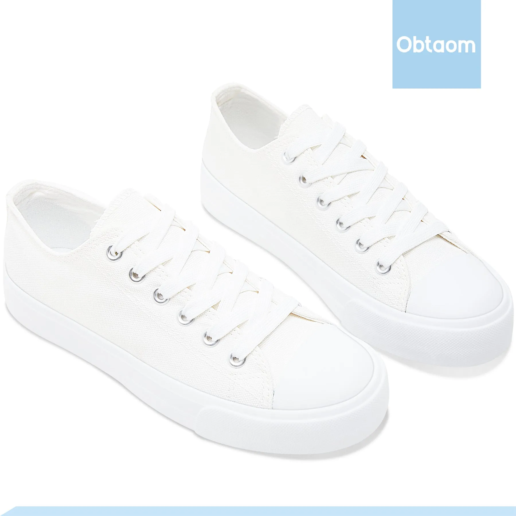 Obtaom Women’s Canvas Shoes Low Top Fashion Sneakers