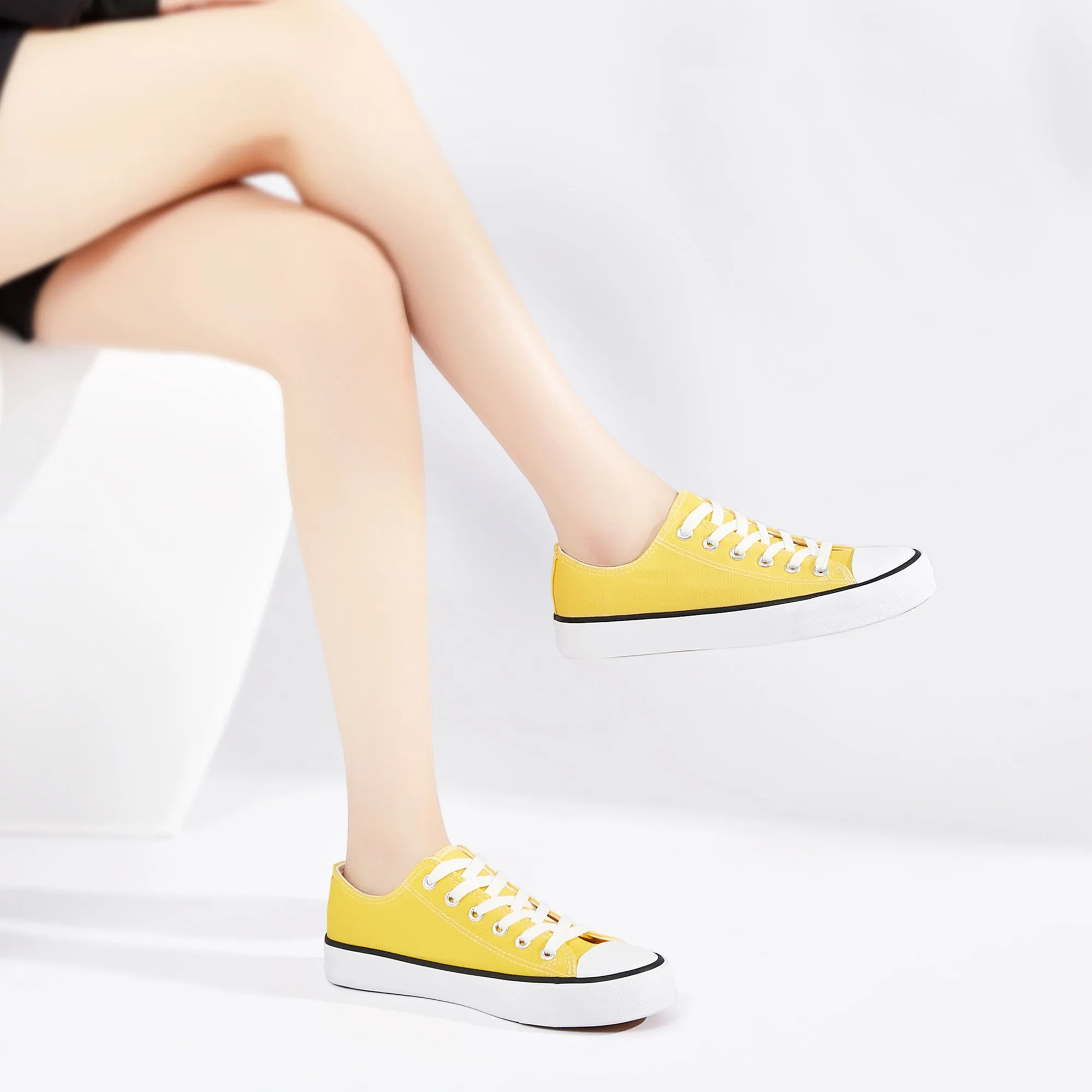 Obtaom Women’s Canvas Shoes Low Top Fashion Sneakers