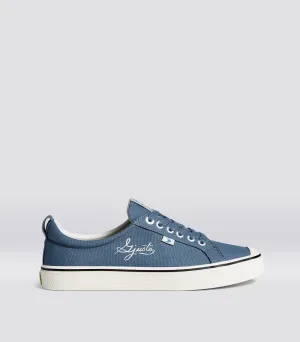 OCA Low Gjusta Steel Blue Canvas Sneaker Women